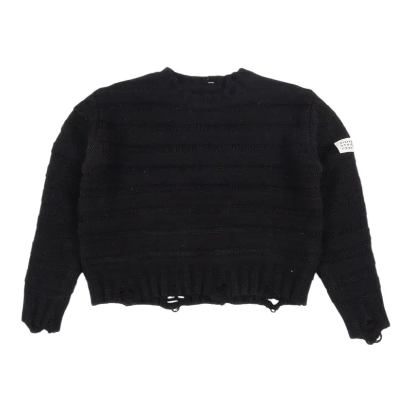 Maison Margiela Maglia Girocollo tinta unita Nero per Bambina