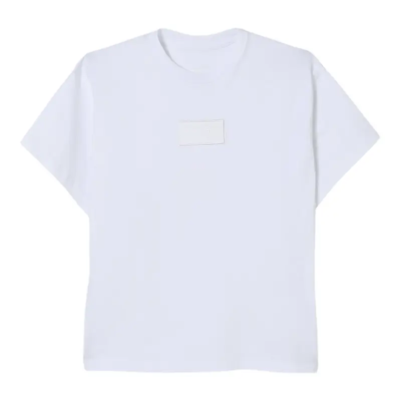 Maison Margiela T-Shirt tinta unita Girocollo Bianco per Bambino