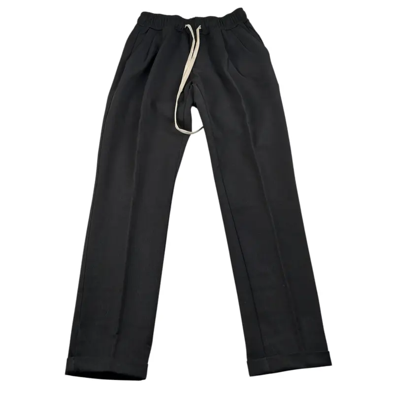 Make Pantalone tinta unita con Elastico In Vita Nero per Bambino