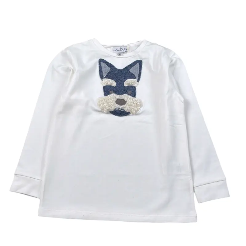 Malvi & Co Shirt tinta unita con Stampa Bianco per Bambina