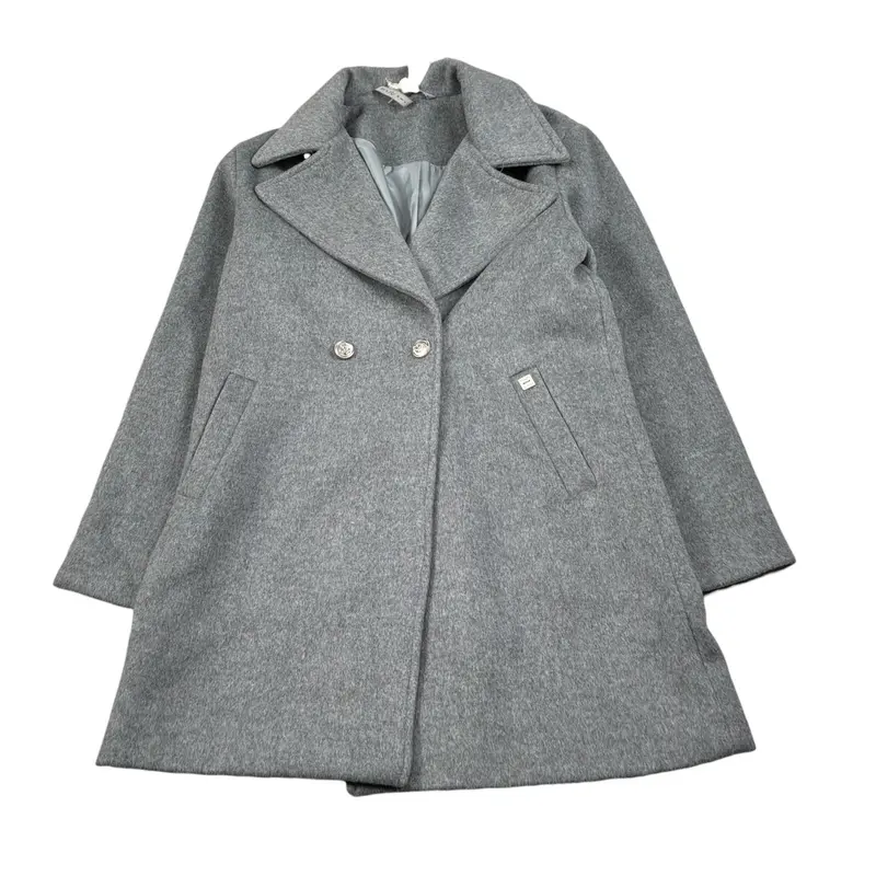 Manila Grace Cappotto tinta unita Doppiopetto Grigio per Bambina