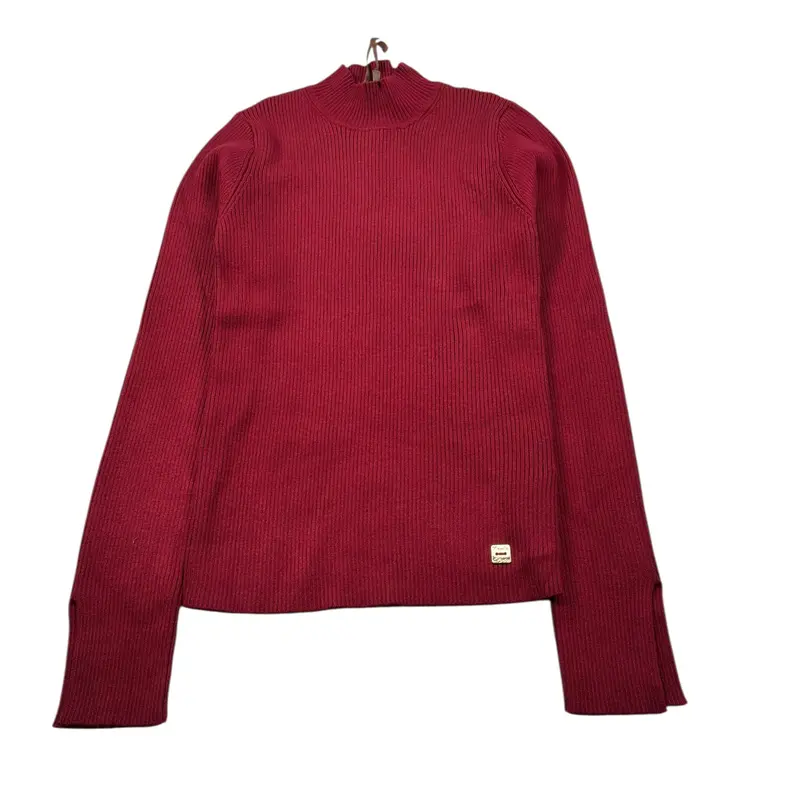 Manila Grace Maglia Collo Alto tinta unita Rosso per Bambina