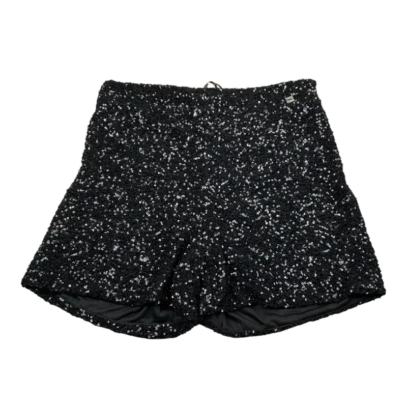 Manila Grace Short Paillettato Tint Unita Nero per Bambina