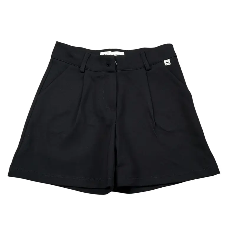 Manila Grace Short tinta unita con Elastico Invita Nero per Bambina