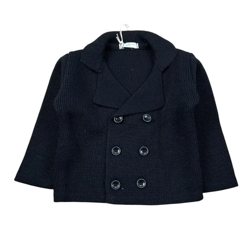 Manuel & Frank Cardigan Tint Unita con Bottoni Blu per Neonato