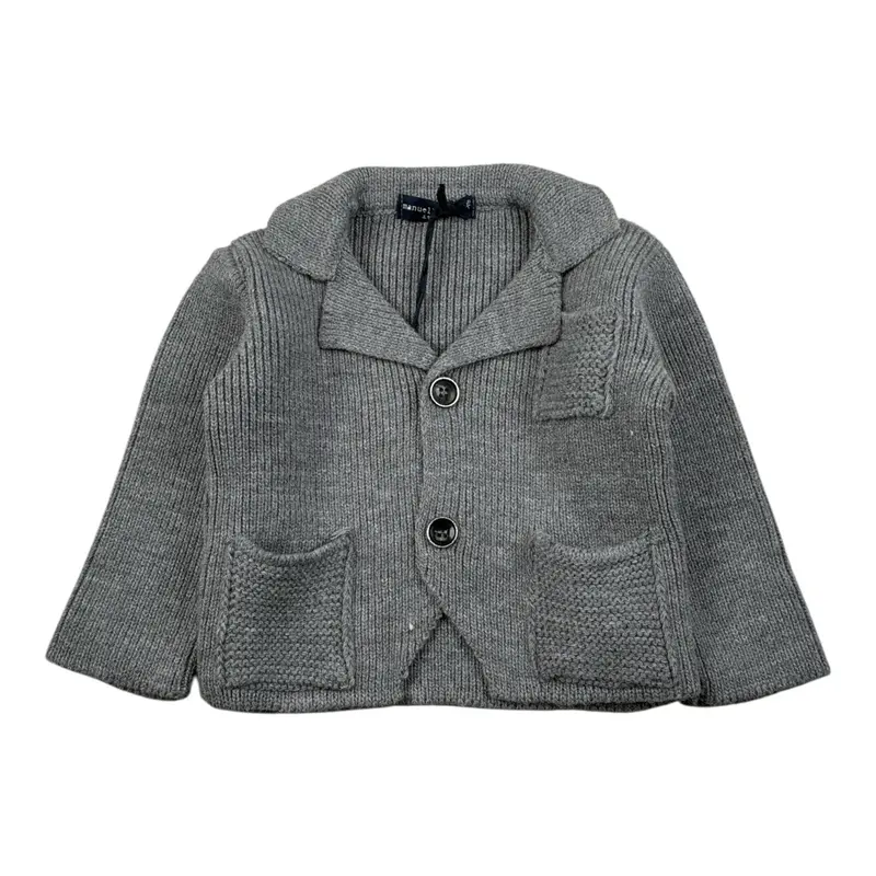 Manuel & Frank Cardigan tinta unita Grigio per Neonato