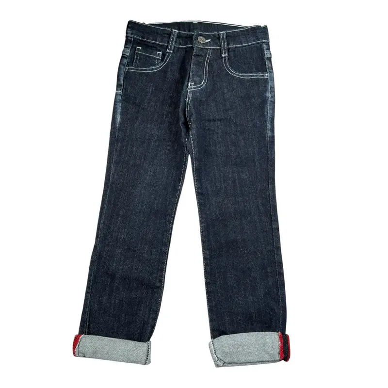 Manuel & Frank Jeans tinta unita con Girovita Regolabile Blu per Bambino