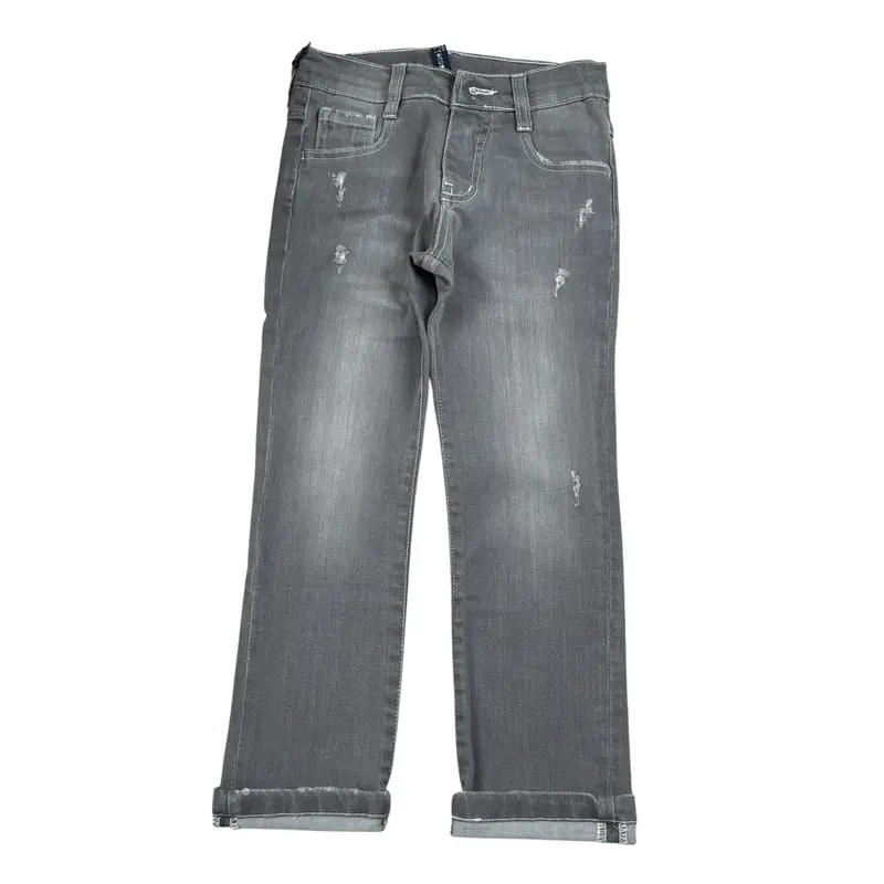 Manuel & Frank Jeans tinta unita con Girovita Regolabile Grigio per Bambino