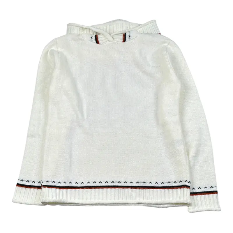 Manuel & Frank Maglia tinta unita con Cappuccio E Fantasia Bianco per Bambino