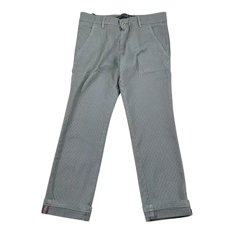 Manuel & Frank Pantalone tinta unita con Girovita Regolabile Grigio per Bambino