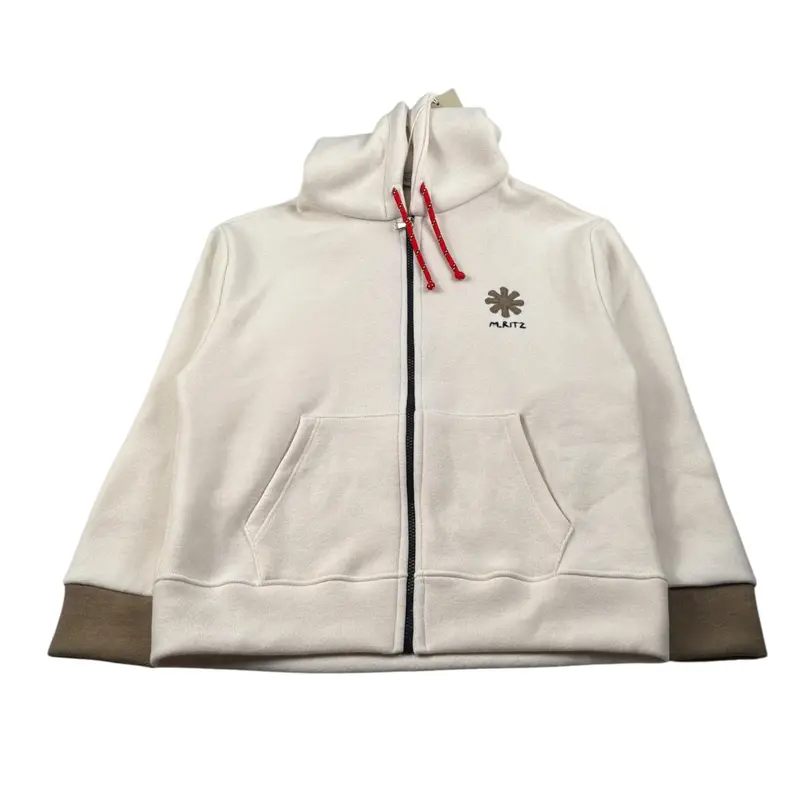 Manuel Ritz Maglia Modello Felpa con Zip E Cappuccio Crema per Bambino