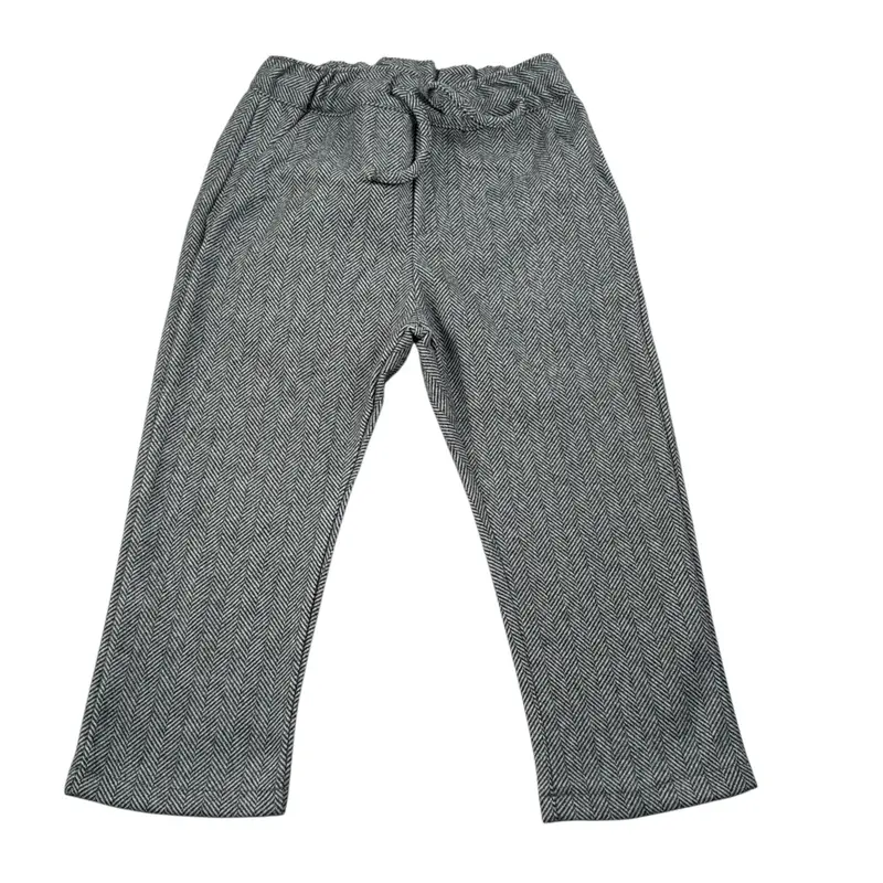 Manuel Ritz Pantalone tinta unita con Elastico In Vita Grigio per Bambino