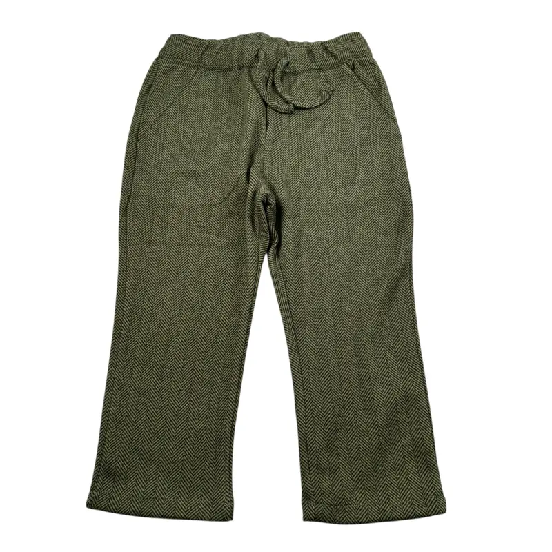 Manuel Ritz Pantalone tinta unita con Elastico In Vita Verde per Bambino
