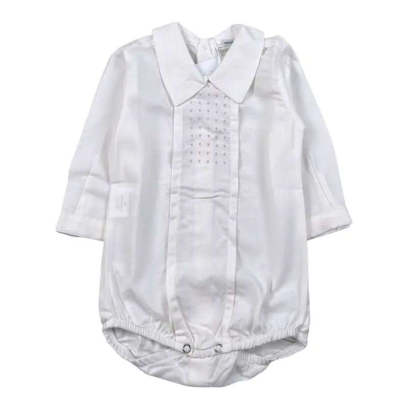 Manuell & Frank Camicia Modello Body tinta unita Bianco per Neonato
