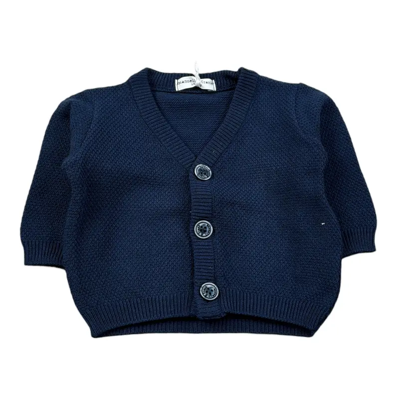 Manuell & Frank Cardigan tinta unita Blu per Neonato