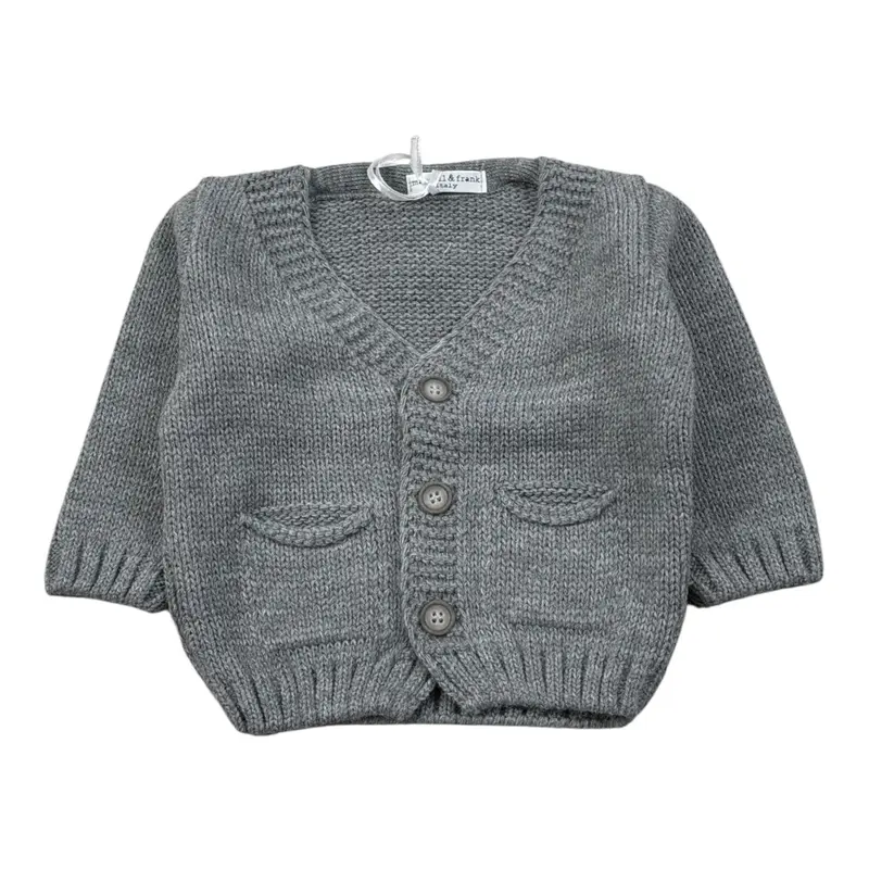 Manuell & Frank Cardigan tinta unita Grigio per Neonato