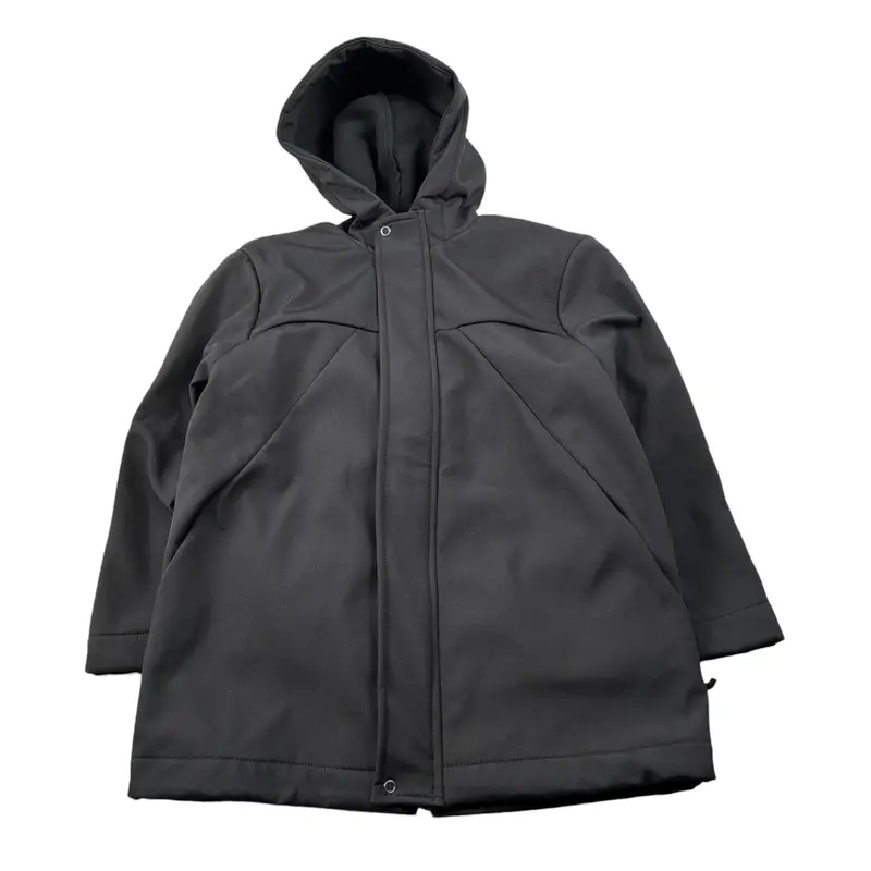 Mapero' Cappotto tinta unita con Cappuccio Nero per Neonato