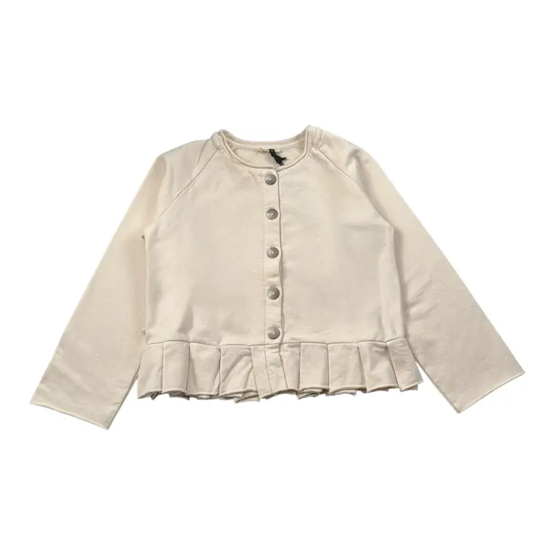 Mapero' Cardigan tinta unita con Rouches Beige per Bambina