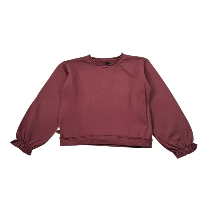 Mapero' Felpa tinta unita Girocollo Bordeaux per Bambina