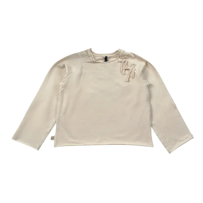 Mapero' Maglia Tint Unita con Fiocco Beige per Neonata