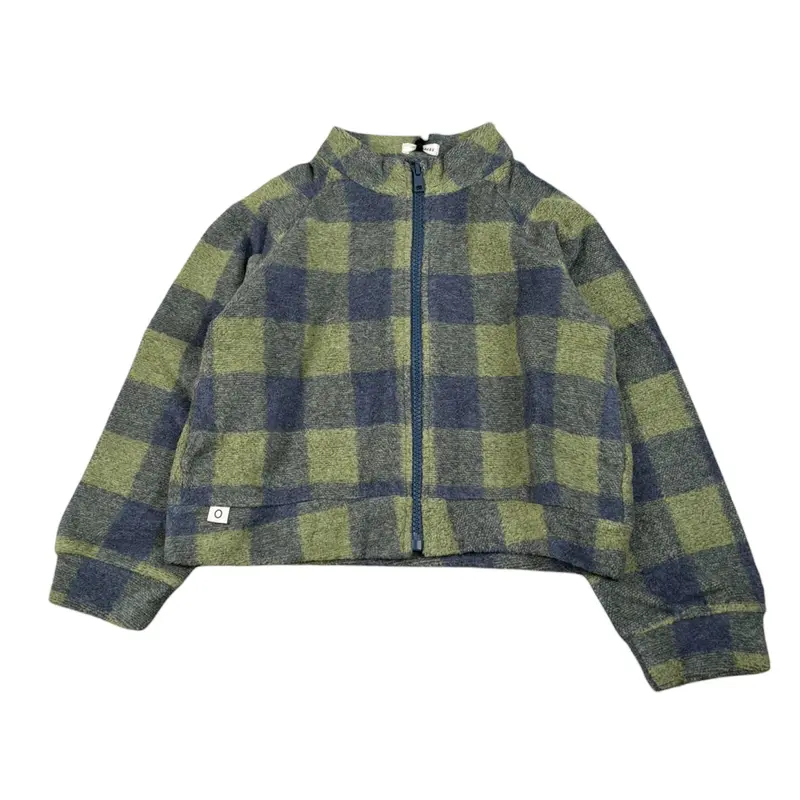 Mapero' Maglia tinta unita con Stampa E Zip Verde per Bambino