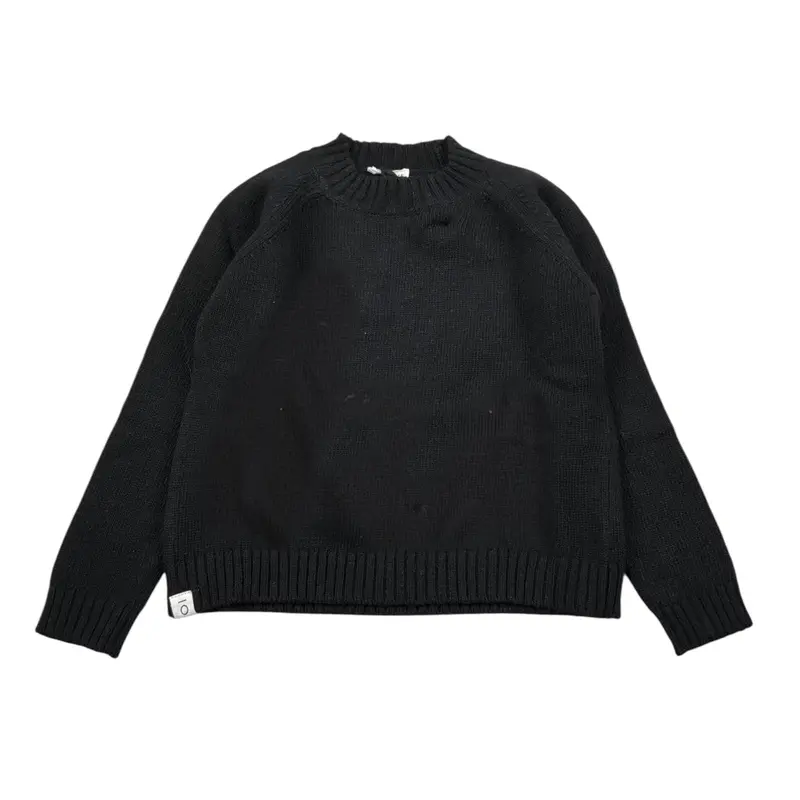 Mapero' Maglia tinta unita Girocollo Nero per Neonato