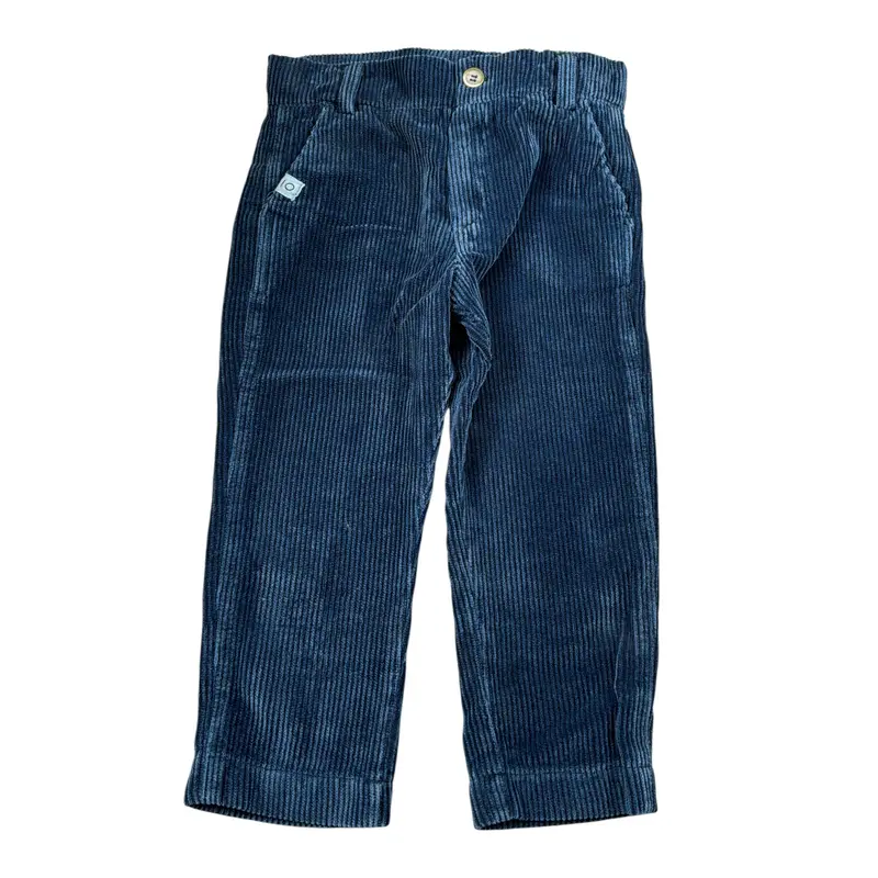 Mapero' Pantalone tinta unita con Girovita Regolabile Blu per Bambino