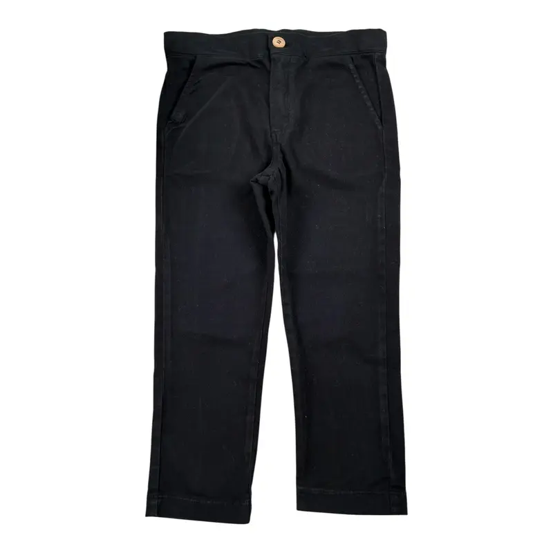 Mapero' Pantalone tinta unita con Girovita Regolabile Nero per Bambino