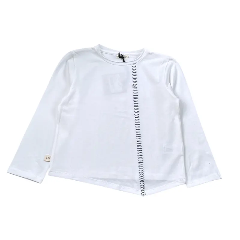 Mapero' Shirt tinta unita con Stampa Bianco per Bambino