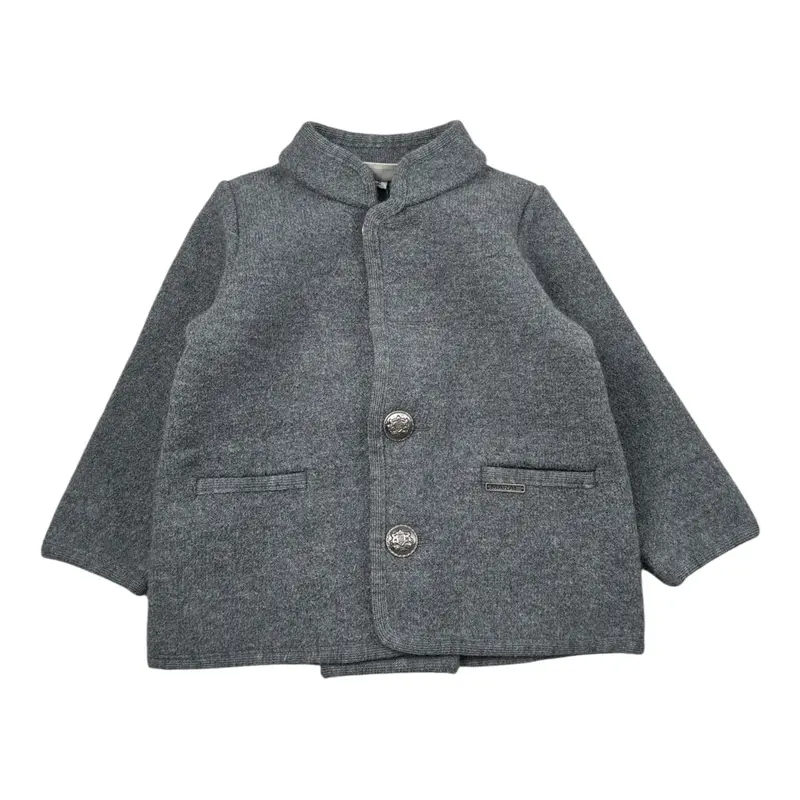 Marae Kids Cappotto tinta unita con Bottoni Grigio per Neonata