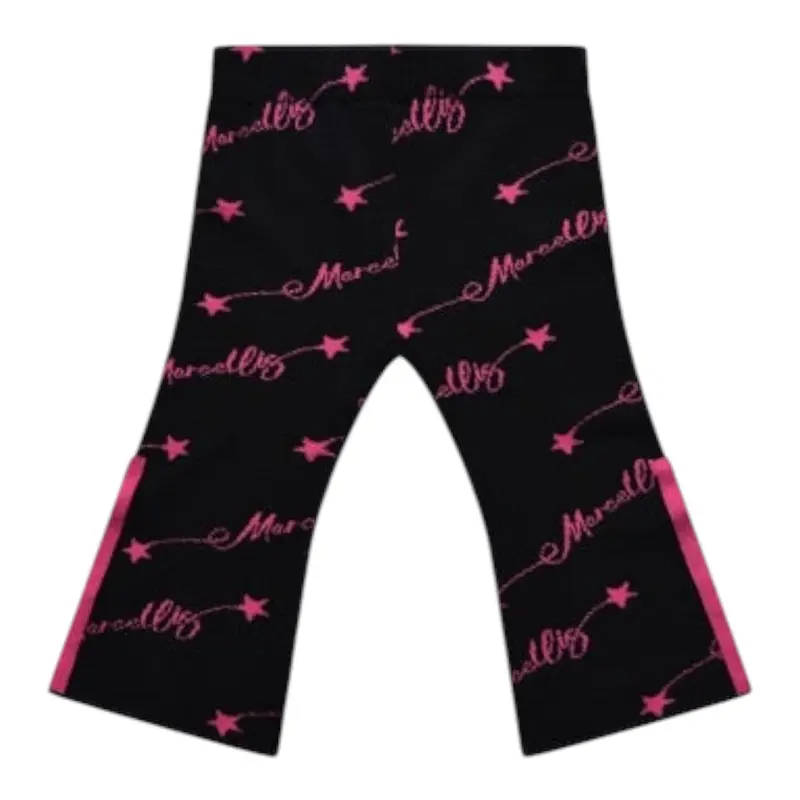 Marc Ellis Leggins tinta unita Logato Nero per Bambina