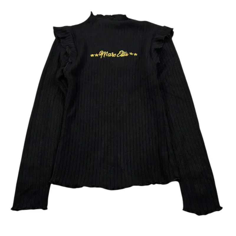 Marc Ellis Maglia Girocollo tinta unita con Logo Nero per Bambina