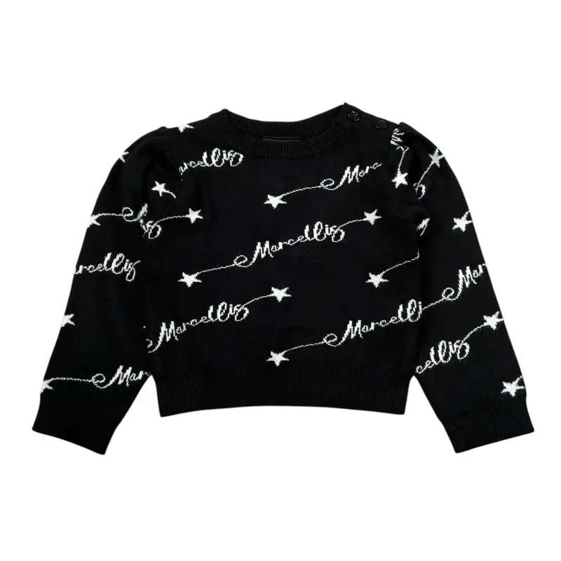 Marc Ellis Maglia tinta unita con Stampa Bianco/Nero per Neonata