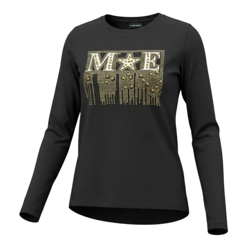 Marc Ellis Shirt tinta unita con Borchie Nero per Bambina
