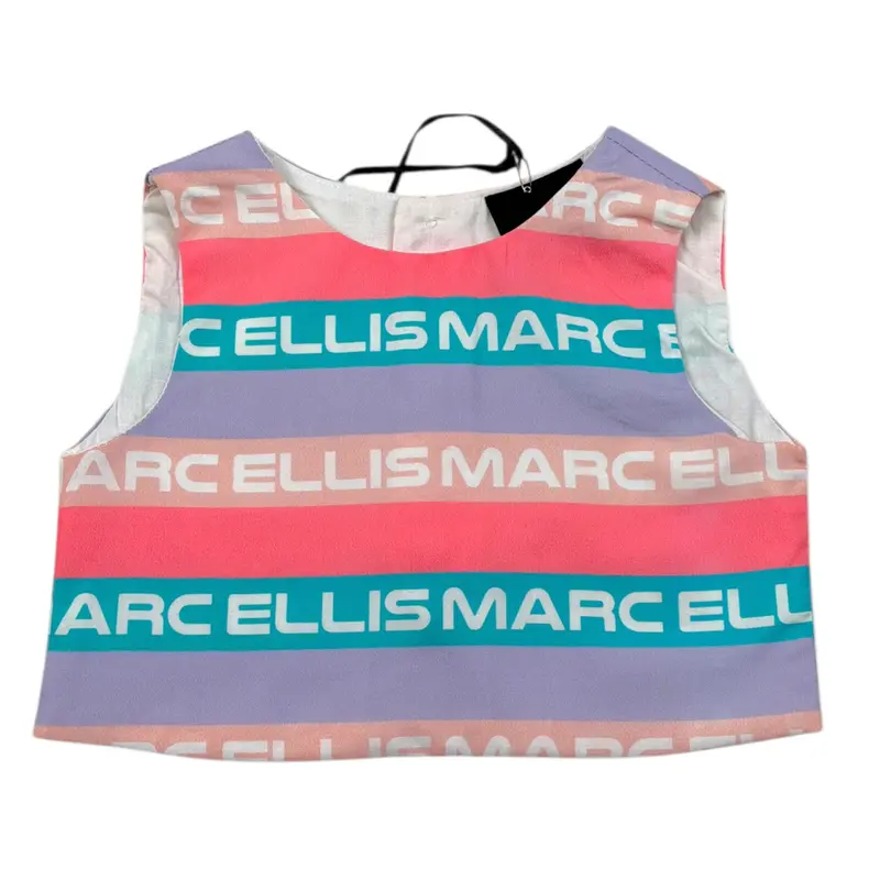 Marc Ellis Top Giromanica Tricolore con Logo Multicolor per Neonata