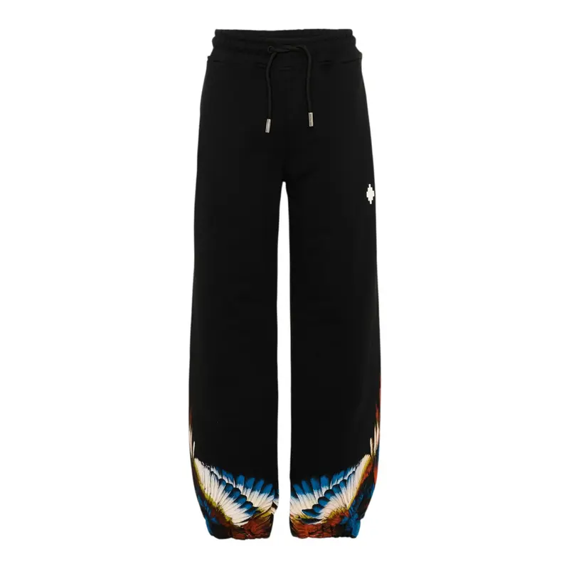 Marcelo Burlon Pantalone Tuta tinta unita con Logo Nero per Bambino