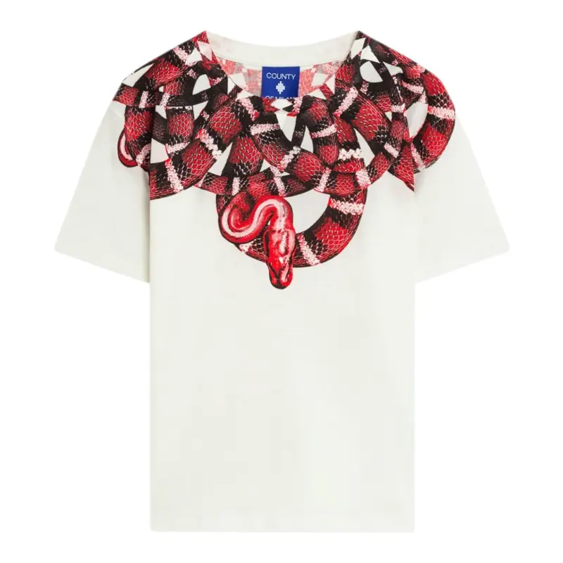 Marcelo Burlon T-Shirt tinta unita con Stampa Bianco per Bambino