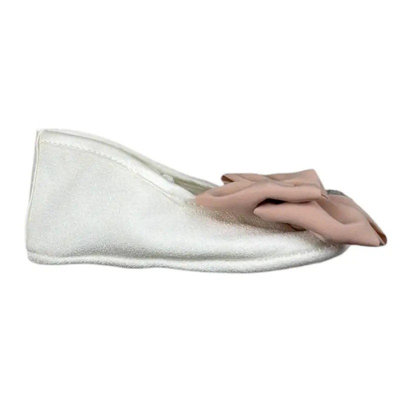 Marlu' Ballerine tinta unita con Fiocco Panna per Neonata