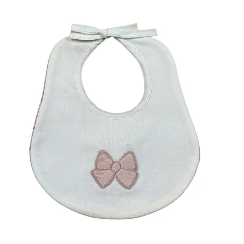 Marlu' Bavetta Bicolore A Pois Rosa per Neonata