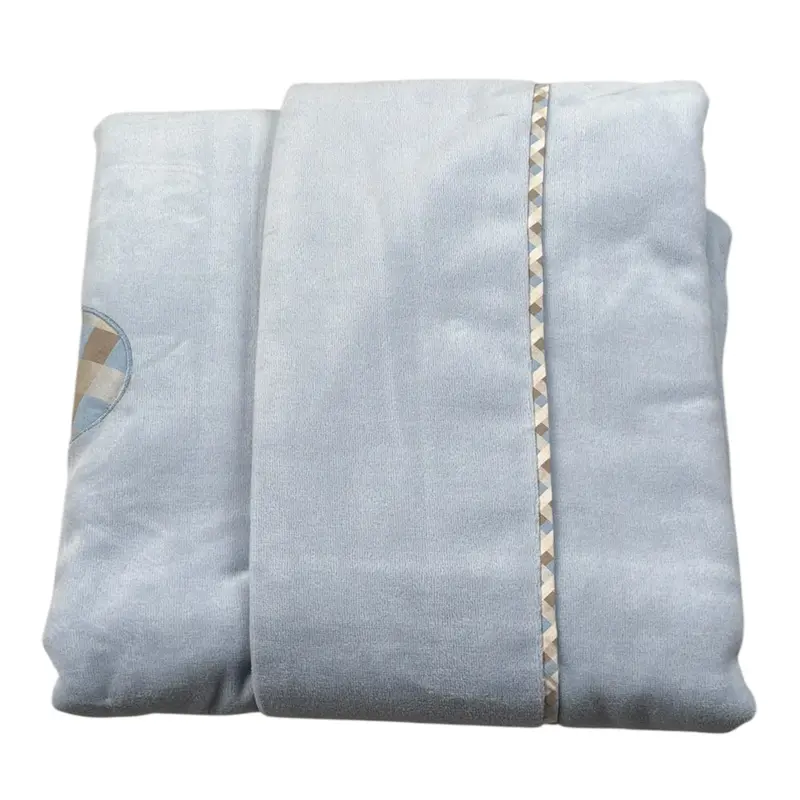 Marlu' Coperta Bicolore In Ciniglia Azzurro per Neonato