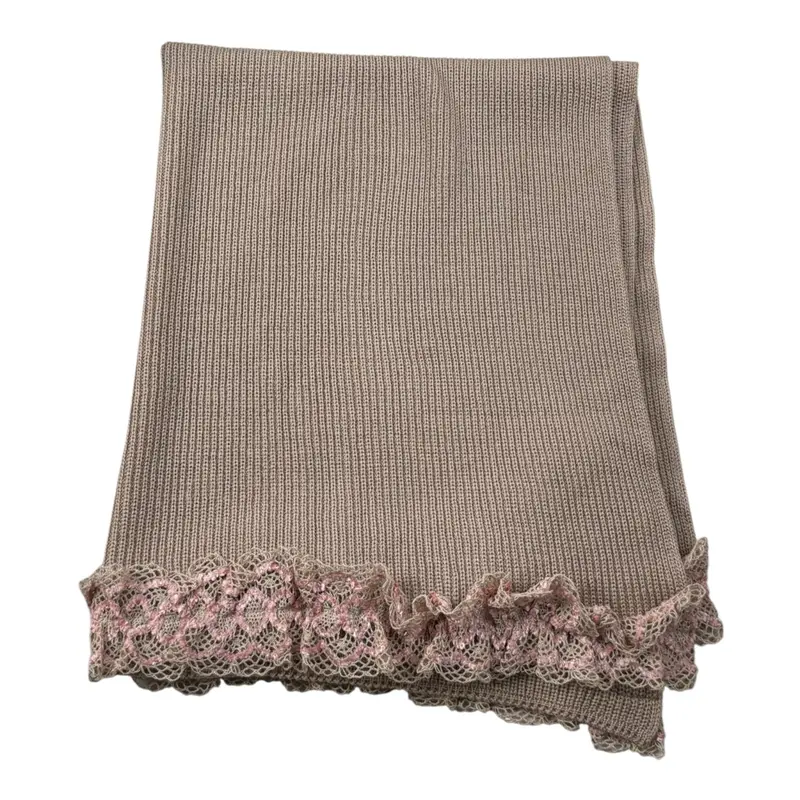 Marlu' Coperta tinta unita con Applicazioni Beige per Neonata