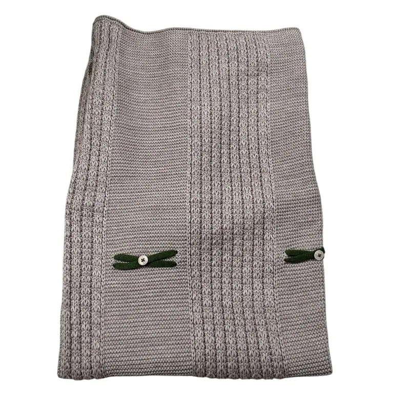 Marlu' Coperta tinta unita In Filo Beige per Neonata