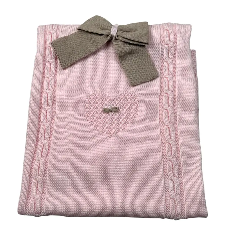 Marlu' Coperta tinta unita Rosa per Neonata