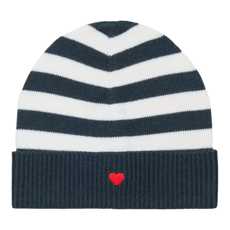 Max&Co. Cappello Fantasia A Righe Bicolore Bianco/Grigio per Bambina