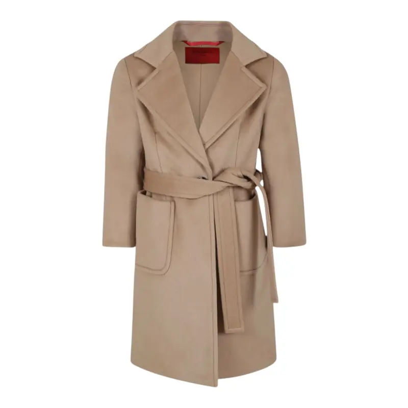 Max&Co. Cappotto tinta unita con Colletto Beige per Bambina