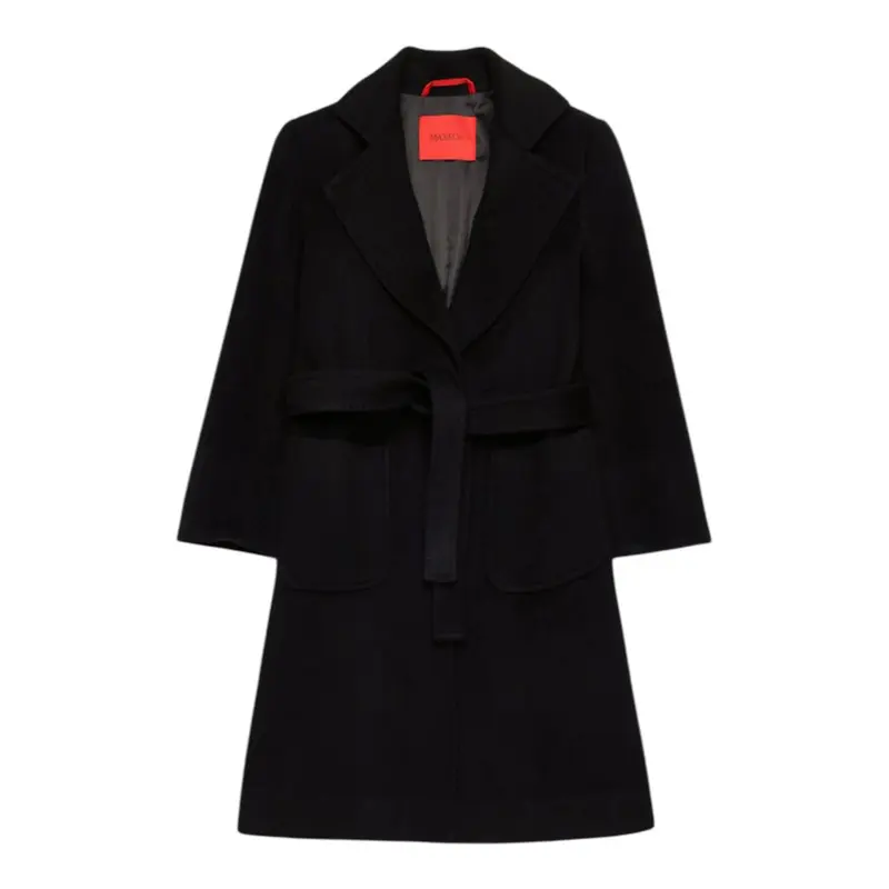 Max&Co. Cappotto tinta unita con Colletto Nero per Bambina