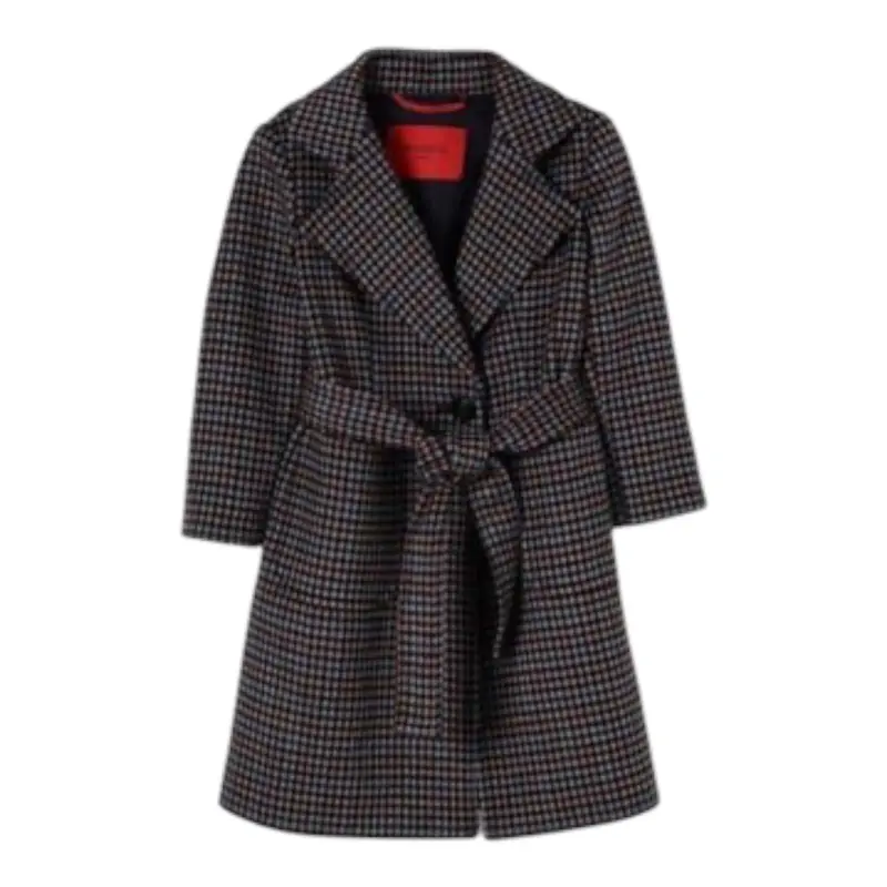 Max&Co. Cappotto tinta unita con Microfantasia Grigio per Bambina