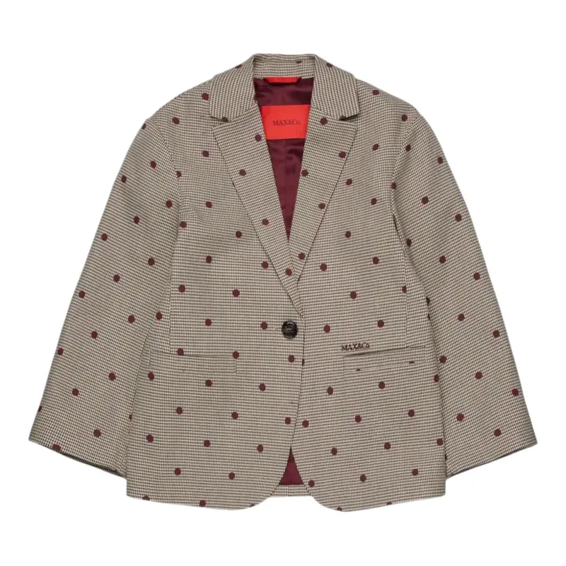 Max&Co. Giacca tinta unita con Microfantasia Beige per Bambina