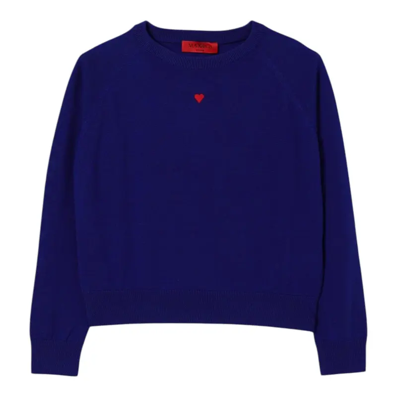 Max&Co. Maglia tinta unita con Stampa Blu per Bambina
