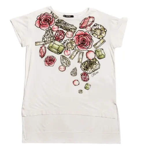 Maxi t-shirt con stampa